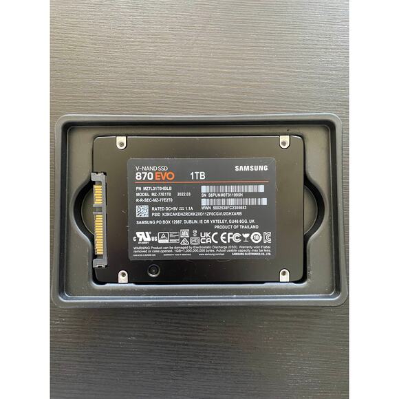 Samsung 870 EVO 1TB 2.5 Inch SATA III Internal SSD (MZ-77E1T0) (Tested & New) - Picture 4 of 6
